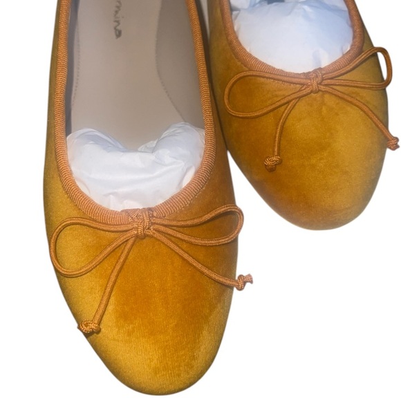 NIB Anthropologie Guilhermina Veludo Velvet Ballet Flats Ginger Ballet Flats - Picture 7 of 13